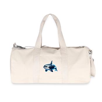 Orca Killer Whale - Recycled Canvas Sports Bag by Stanley/Stella - natural - Front