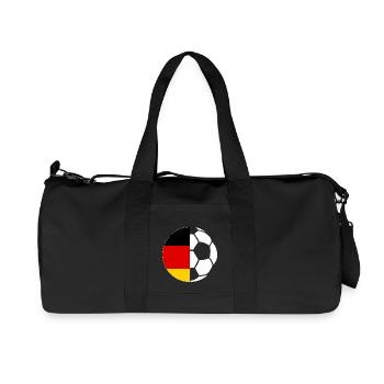 Fußballspieler Deutschland Flagge Fußball - Recycelte Canvas-Sporttasche von Stanley/Stella - Schwarz - Vorne