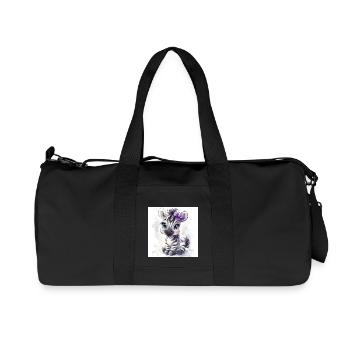 Zèbre mignon pour les filles - Sac de sport en toile recyclée Stanley/Stella - noir - Devant