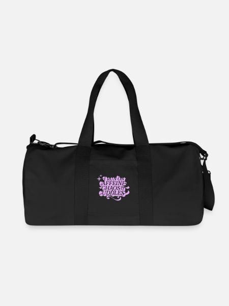 Caffeine Chaos Cuddles – Power Mode On - Recycelte Canvas-Sporttasche von Stanley/Stella - Schwarz