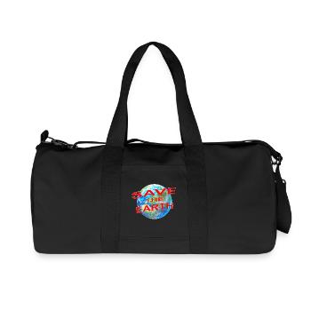 Save the Earth  - Recycelte Canvas-Sporttasche von Stanley/Stella - Schwarz - Vorne