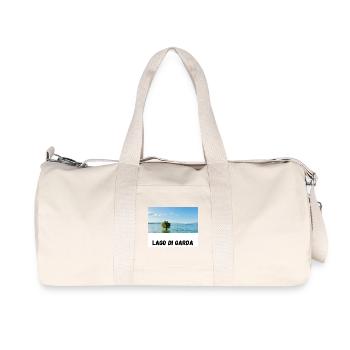 Lago di Garda design with tree in the water - Recycled Canvas Sports Bag by Stanley/Stella - natural - Front
