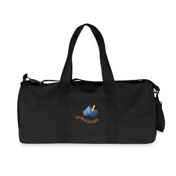 Fièvre de voyage Papier Bateau Vacances Cool Dictons Mer - Sac de sport en toile recyclée Stanley/Stella - noir - Devant