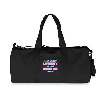 Playful Laundry Do-It-Yourself Quote - Recycled Canvas Sports Bag by Stanley/Stella - black - Front