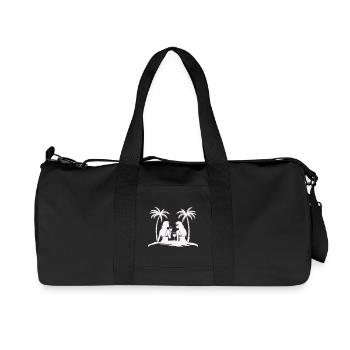 Silhouette style tropical beach night - Recycled Canvas Sports Bag by Stanley/Stella - black - Front