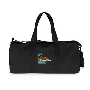 Aimant de pêche en néodyme pour pêcheur magnétique - Sac de sport en toile recyclée Stanley/Stella - noir - Devant