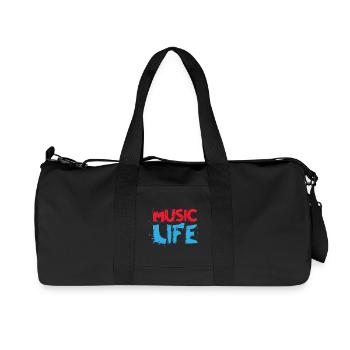 La vie musicale - Sac de sport en toile recyclée Stanley/Stella - noir - Devant