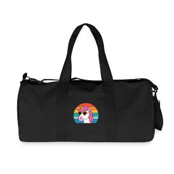 Créature mythique Conte de fées Cheval Fantaisie Licorne colorée - Sac de sport en toile recyclée Stanley/Stella - noir - Devant