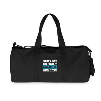 I won't quit funny running jogging runner - Recycled Canvas Sports Bag by Stanley/Stella - black - Front