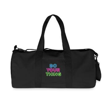 Do Your Thing Neon Lettering - Recycled Canvas Sports Bag by Stanley/Stella - black - Front