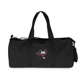 RN Heartbeat Stethoscope - Recycled Canvas Sports Bag by Stanley/Stella - black - Front