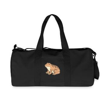 crapaud orange à rayures rétro rayures Tigrée - Sac de sport en toile recyclée Stanley/Stella - noir - Devant