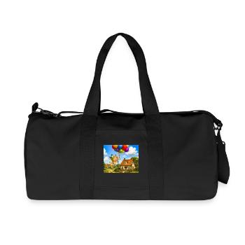 Bébé ballon au-dessus de la maison douillette - Sac de sport en toile recyclée Stanley/Stella - noir - Devant