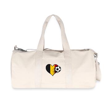 Flag Football belge avec cœur - Sac de sport en toile recyclée Stanley/Stella - blanc naturel - Devant