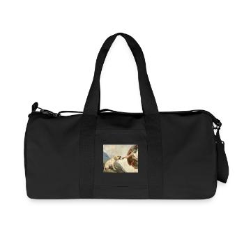 Dog God Hand Labrador Dogs meme - Recycled Canvas Sports Bag by Stanley/Stella - black - Front