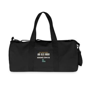 Vieil Homme avec des Bottes de Randonnée - Sac de sport en toile recyclée Stanley/Stella - noir - Devant