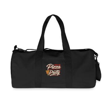 Feed Me Pizza Tell Me I'm Pretty - Recycled Canvas Sports Bag by Stanley/Stella - black - Front