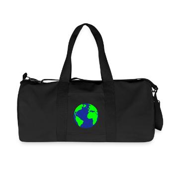 Erde, Welt, Erdkugel - Recycelte Canvas-Sporttasche von Stanley/Stella - Schwarz - Vorne