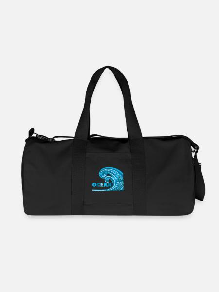 Ozean - Recycelte Canvas-Sporttasche von Stanley/Stella - Schwarz