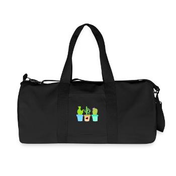 Three Cacti - Recycled Canvas Sports Bag by Stanley/Stella - black - Front