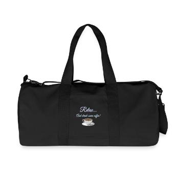 Entspannen... Und trinken Sie einen Kaffee! - Recycelte Canvas-Sporttasche von Stanley/Stella - Schwarz - Vorne