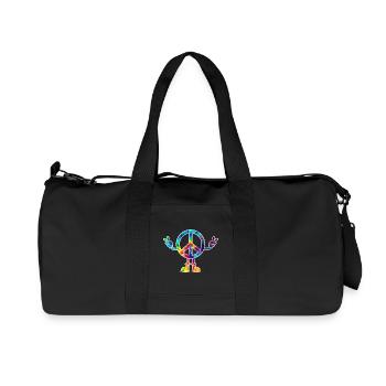 Peacezeichen Friedenszeichen tie dye - Recycled Canvas Sports Bag by Stanley/Stella - black - Front