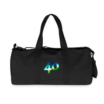 tolle apparel, 40 karibischer farbverlauf - Recycelte Canvas-Sporttasche von Stanley/Stella - Schwarz - Vorne