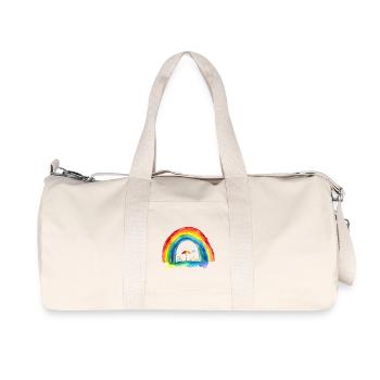 Arc-en-ciel - Sac de sport en toile recyclée Stanley/Stella - blanc naturel - Devant