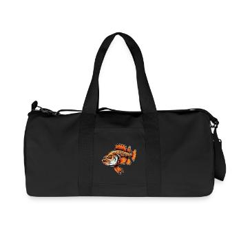 Zander Fish – Conception de pêche respectueuse de la nature - Sac de sport en toile recyclée Stanley/Stella - noir - Devant