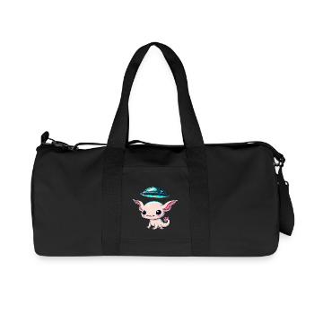 Enlèvement d’un axolotl par un extraterrestre - Sac de sport en toile recyclée Stanley/Stella - noir - Devant