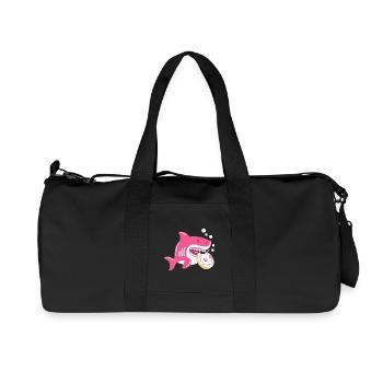 Donut und Hai - Recycelte Canvas-Sporttasche von Stanley/Stella - Schwarz - Vorne