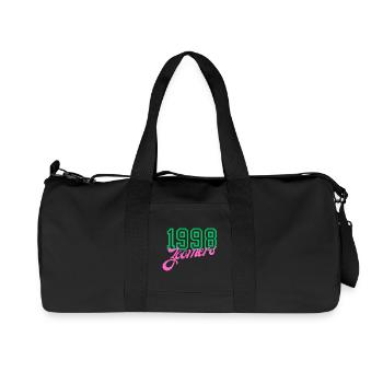 1998 Zoomers Retro Typography Design - Recycled Canvas Sports Bag by Stanley/Stella - black - Front