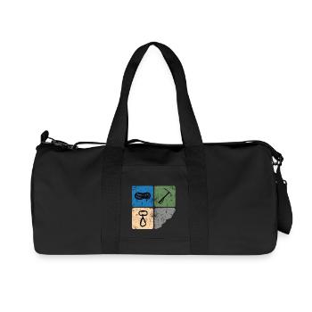 climbing mountaineer alpinist climbing - Recycled Canvas Sports Bag by Stanley/Stella - black - Front