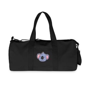 Koala tête d’animal fatigué - Sac de sport en toile recyclée Stanley/Stella - noir - Devant