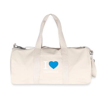 I LOVE GRENOBLE - Recycled Canvas Sports Bag by Stanley/Stella - natural - Front