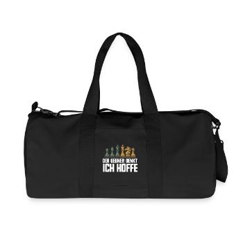 Lustiges Schachspiel Schach Design Schachfiguren - Recycelte Canvas-Sporttasche von Stanley/Stella - Schwarz - Vorne