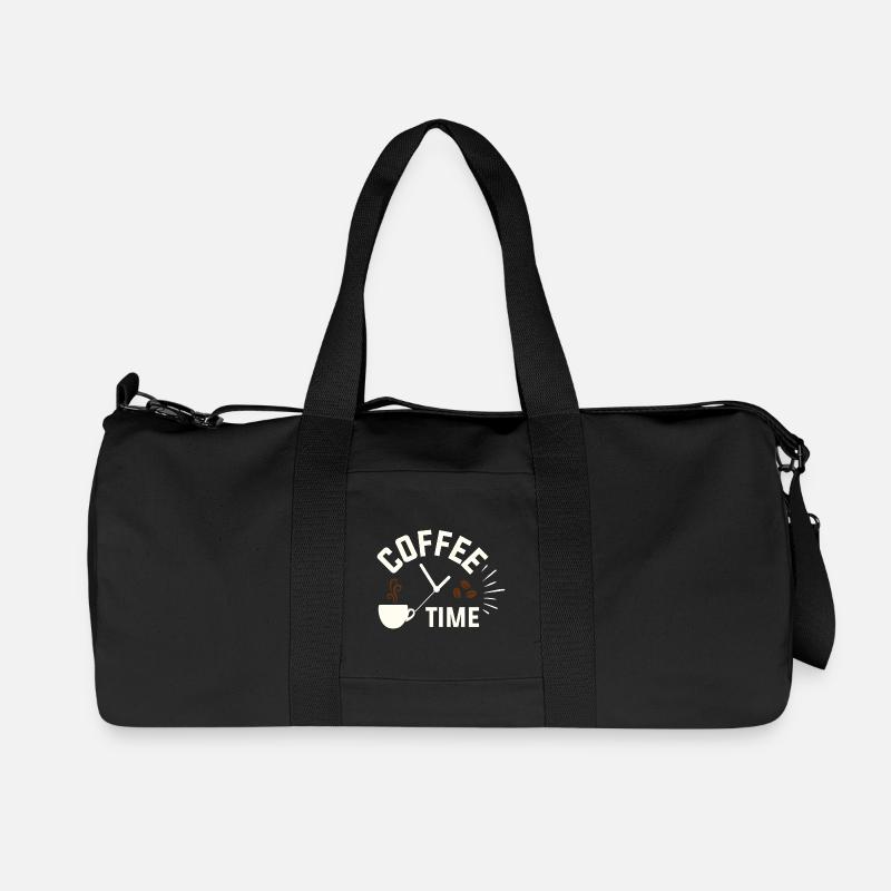 L’heure du café - Sac de sport en toile recyclée Stanley/Stella - noir