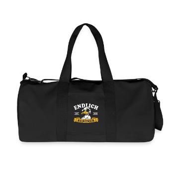 Cartoon Pension 2026 - Retraite - Pension - Sac de sport en toile recyclée Stanley/Stella - noir - Devant