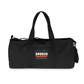 Speech therapist, speech therapist, speech therapy - Recycled Canvas Sports Bag by Stanley/Stella - black - Front