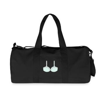 Mint Lace Bralette with Floral Overlay - Recycled Canvas Sports Bag by Stanley/Stella - black - Front