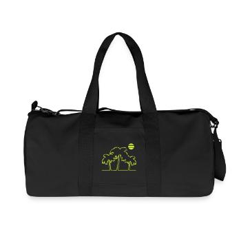Palmen Strand Insel - Recycelte Canvas-Sporttasche von Stanley/Stella - Schwarz - Vorne