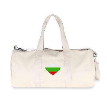 Bulgarian heart-shaped flag - Recycled Canvas Sports Bag by Stanley/Stella - natural - Front