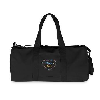 Mom is the best - heart - customizable - Recycled Canvas Sports Bag by Stanley/Stella - black - Front