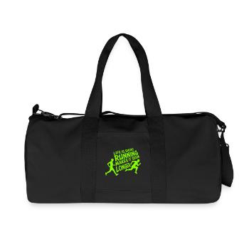 Life Is Short Running Makes It Seem Longer Funny - Recycled Canvas Sports Bag by Stanley/Stella - black - Front