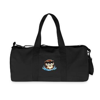 Otter Portrait Cool Sonnenbrille Geschenk - Recycelte Canvas-Sporttasche von Stanley/Stella - Schwarz - Vorne