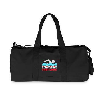 La vie dans la piscine flottante à toute vitesse, drôle de diction - Sac de sport en toile recyclée Stanley/Stella - noir - Devant