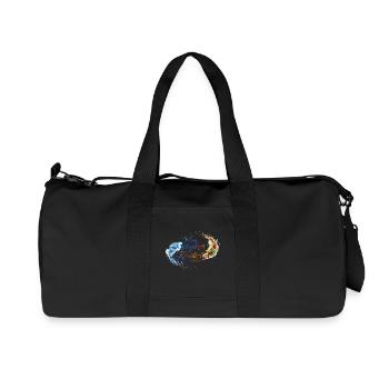 Wenn Gedanken zu Kreativität werden - Schriftzug - Recycelte Canvas-Sporttasche von Stanley/Stella - Schwarz - Vorne