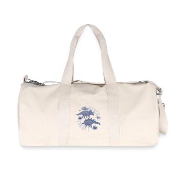 Never forget blau - Recycelte Canvas-Sporttasche von Stanley/Stella - Naturweiß - Vorne