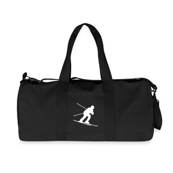 skiing downhill - Recycelte Canvas-Sporttasche von Stanley/Stella - Schwarz - Vorne