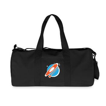 Orange Ruderboot Geschenkidee - Recycelte Canvas-Sporttasche von Stanley/Stella - Schwarz - Vorne